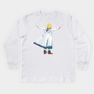 The Thirteenth Doctor Watercolour Kids Long Sleeve T-Shirt